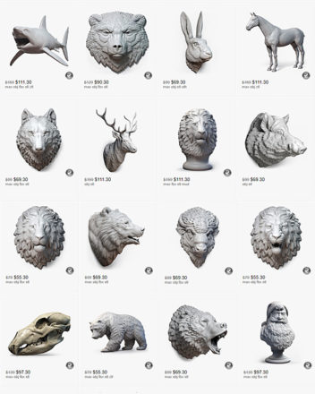 Turbosquid online store. 3d printable sculptures by nikolay vorobyev voronart.com