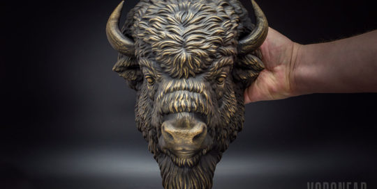 Зубр, Бизон скульптура настенная, голова животного, арт, декор
