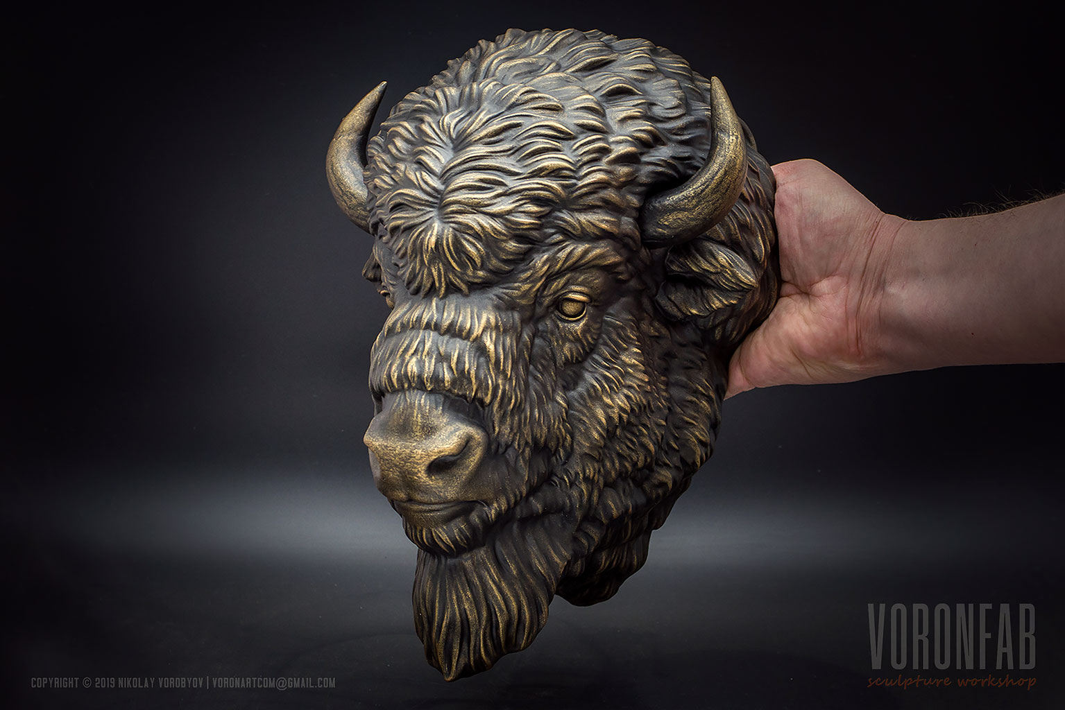 Бизон, голова животного настенная скульптура, арт, декор