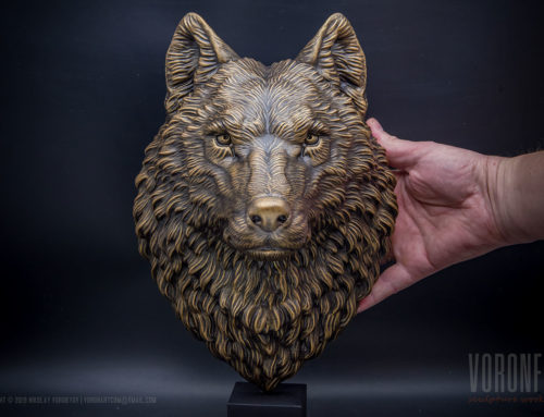 Гордый Волк скульптура настенная, домашний декор, арт
