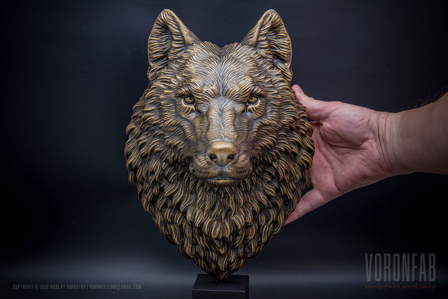 Гордый Волк скульптура, настенная голова животного, декор арт