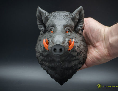 Wild boar animal head faux taxidermy wall-mounted sculpture