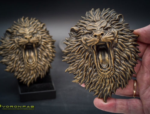 Angry Lion Face relief sculpture. 12cm