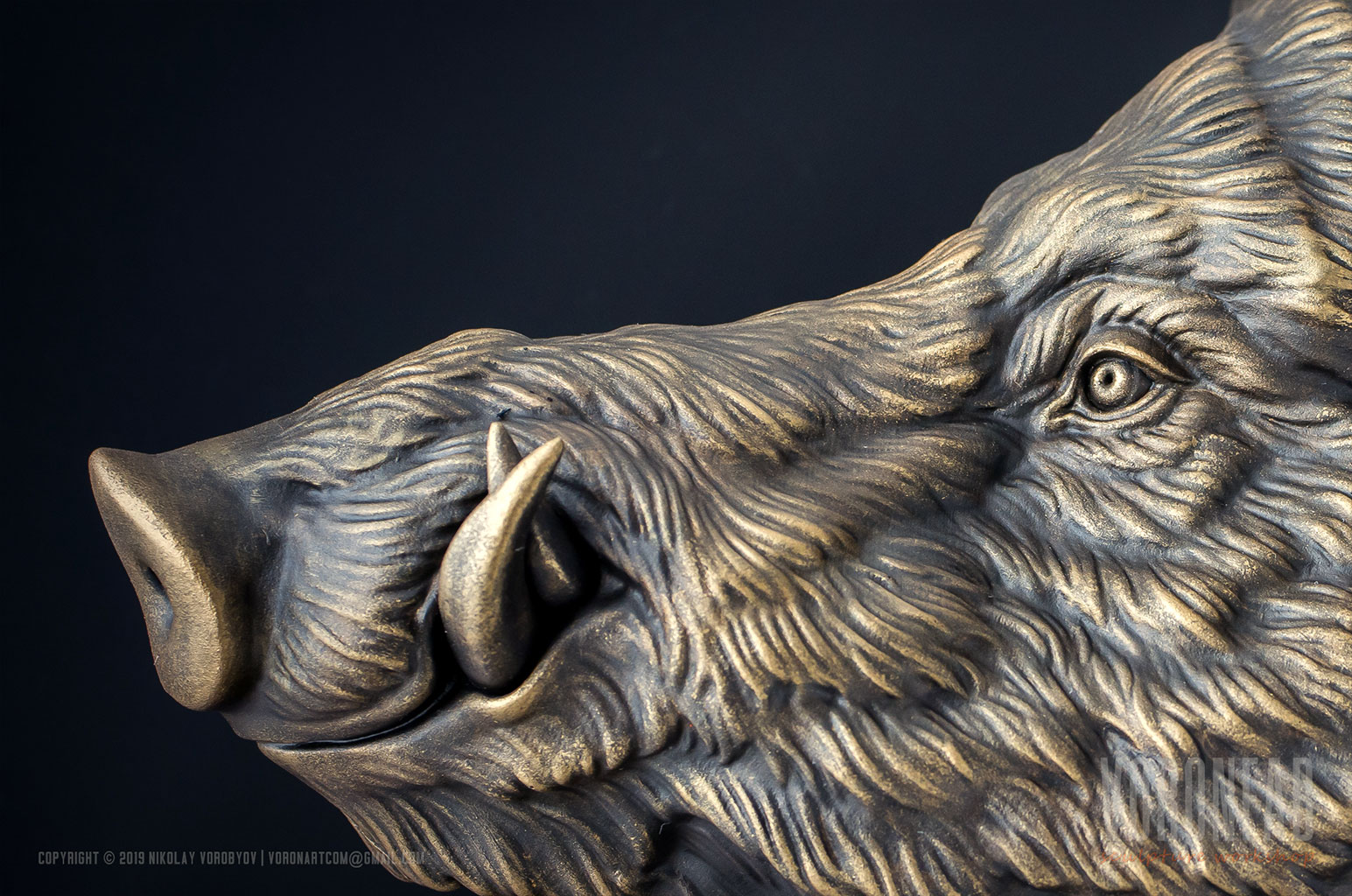 кабан скульптура настенная голова животного домашний декор